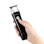 Kemei KM-1015 10 in 1 Electric Rechargeable Waterproof Hair Trimmer – Color: Black – Thumbnail 2