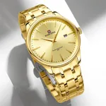 NAVIFORCE NF9230 Gentle Elegant Waterproof Men’s Watch – Dial Color: Gold, Strap Color: Gold  – Thumbnail 2