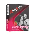 KamaSutra Strawberry Flavoured Condoms 3-Pack with Premium Latex & Pre-Lubricated – Thumbnail 1