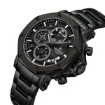 Naviforce 8065 CH Stainless Steel Casual & Sport Men's Watch – Dial Color: Black, Strap Color: Black – Thumbnail 2