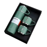 3 in 1 Vacuum Insulated Thermal Flask With Cup Set  – Capacity: 500 ml, Color: Green – Thumbnail 2