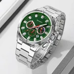 SKMEI 9355 Waterproof Business Luxury Brand Fashion Men's Watch – Dial Color: Grey, Strap Color: Silver – Thumbnail 3