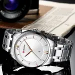 Curren 8356 Luxury Stainless Steel Analog Men's Watch – Dial Color: Silver, Strap Color: Silver – Thumbnail 2