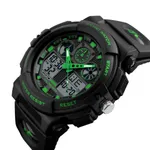 SKMEI 1270 Waterproof Digital Analog Multifunction Sports Men’s Watch – Dial Color: Green, Strap Color: Black – Thumbnail 2