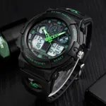 SKMEI 1270 Waterproof Digital Analog Multifunction Sports Men’s Watch – Dial Color: Green, Strap Color: Black – Thumbnail 4