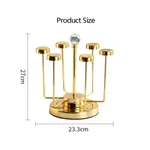 Stainless Steel 6 Cup Drying Rack Drinking Glass Drainer Stand – Thumbnail 4