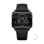 Naviforce NF7101 Silicone Strap Transparent Digital Fashion Female Wristwatch – Dial Color: Black, Strap Color: Black – Thumbnail 1