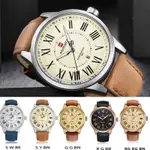 Naviforce NF9126 Luxury Genuine Leather Strap Casual Fashion Men's Watch – Dial Color: Silver, Strap Color:  Brown  – Thumbnail 3