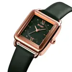 Skmei 1702 Small Square Dial Design Zinc Alloy Case Leather Women Lady Quartz Watch – Dial Color: Green, Strap Color: Green  – Thumbnail 2