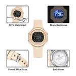 Naviforce NF7119 Comfortable Silicone Strap Trendy Sport Fashion Digital Women's Watch – Dial Color: Beige, Strap Color: Beige – Thumbnail 5