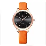NAVIFORCE NF5024 PU Leather Analog Watch For Women – Dial Color: Black, Strap Color: Orange – Thumbnail 3