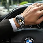 Nibosi 2507  Luxury Stainless Steel Waterproof Men's Watch – Dial Color: Brown, Strap Color: Silver – Thumbnail 3