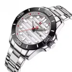 NAVIFORCE 9198 Casual Sport Luxury Steel Men's Watch – Dial Color: White, Strap Color: Silver – Thumbnail 2
