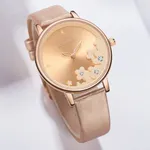 NAVIFORCE NF5012 PU Leather Analog Women's Watch – Dial Color: Rose, Strap Color: Rose – Thumbnail 3