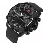 NAVIFORCE 9114 Waterproof Trendy Quartz Movement Men's Watch – Dial Color: Black, Strap Color: Black – Thumbnail 2