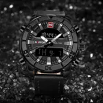 NAVIFORCE 9114 Waterproof Trendy Quartz Movement Men's Watch – Dial Color: Black, Strap Color: Black – Thumbnail 3