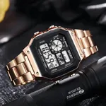 SKMEI 1335 Original Digital Men's Wrist Watch – Dial Color: Black, Strap Color: Rose – Thumbnail 3