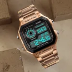 SKMEI 1335 Original Digital Men's Wrist Watch – Dial Color: Black, Strap Color: Rose – Thumbnail 4