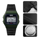 SKMEI 1412 Digital Comfortable Silicone Strap Casual Men's Watch  – Dial Color: White, Strap Color: Green  – Thumbnail 3