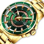 Curren 8359 Luxury Stainless Steel Calendar Men's Watch – Dial Color: Green, Strap Color: Gold – Thumbnail 2