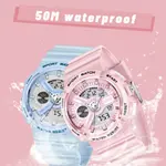 LIGE 8939 Digital Analog High Quality PU Leather Women’s Sports Watch – Dial Color: Blue, Strap Color: Blue – Thumbnail 3