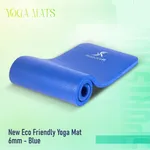 New 6mm Eco Friendly Excellent Cushioning Yoga Mat Blue – Thumbnail 3