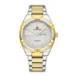 NAVIFORCE NF9218 Waterproof Stainless Steel Men's Watch – Dial Color: White, Strap Color: Silver – Thumbnail 1