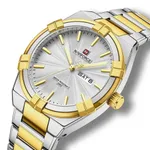 NAVIFORCE NF9218 Waterproof Stainless Steel Men's Watch – Dial Color: White, Strap Color: Silver – Thumbnail 2