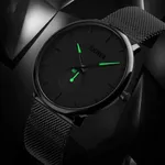 SKMEI 9185 Quartz 30M Waterproof  Men's Watch – Dial Color: Green, Strap Color: Black – Thumbnail 4