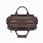 100% Genuine Cow Leather Corporate Briefcase Bag with More Space Office Bag – Color: Brown – Thumbnail 4