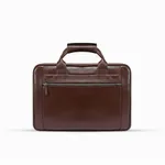 100% Genuine Cow Leather Corporate Briefcase Bag with More Space Office Bag – Color: Brown – Thumbnail 2