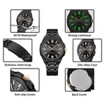 NAVIFORCE NF9226 Luminous Waterproof High-quality Quartz Men's Watch – Dial Color: Black, Strap Color: Black – Thumbnail 3