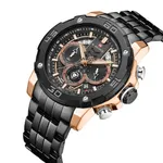 NAVIFORCE NF9175 Stainless Steel Chronograph Men's Watch – Dial Color: Black, Strap Color: Black – Thumbnail 2