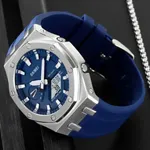 SKMEI 2243 Silicone Quartz Sports Men's Watch – Dial Color: Blue, Strap Color: Blue – Thumbnail 3