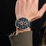 Naviforce NF8043 Elegance Stainless Steel Men's Watch – Dial Color: Silver, Strap Color: Black – Thumbnail 3