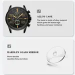 CRRJU 2307 Stainless Steel Multifunction Masterpiece Classic Chrono Men's Watch – Dial Color: Orange, Strap Color: Black – Thumbnail 4