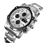 Skmei 1389 Stainless Steel Business Men’s Watch  – Dial Color: Silver, Strap Color: Silver – Thumbnail 2