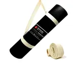 3*6 Feet Sports And Fitness Yoga Mat Black Color – Thumbnail 1