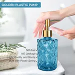 ​Amber Glass Liquid Soap Dispenser Pump Shampoo & Conditioner Dispenser 330ml – Color: Blue – Thumbnail 5