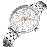 CURREN 9046 Stainless Steel Analog Watch For Women – Dial Color: White, Strap Color: Silver – Thumbnail 2