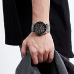 Naviforce NF9210 Luxury Stainless Steel Quartz Analog Men's Watch – Dial Color: Black, Strap Color: Silver – Thumbnail 4