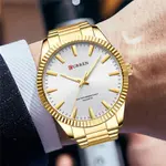 Curren 8425 Luxury Stainless Steel Waterproof Men's Watch – Dial Color: White, Strap Color: Gold – Thumbnail 7