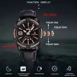 Naviforce NF9117L Comfortable Leather Strap Luxury Fashion and Sports Men's Watch – Dial Color: Bronze, Strap Color: Black – Thumbnail 6