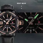 Naviforce NF9117L Comfortable Leather Strap Luxury Fashion and Sports Men's Watch – Dial Color: Bronze, Strap Color: Black – Thumbnail 7