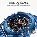 Naviforce NF9153 Mesh Stainless Steel Dual Display Multifunctional Sports Men's Watch – Dial Color: Blue, Strap Color: Blue – Thumbnail 5