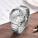 Curren 8266 Luxury Stainless Steel Quartz Fashion Men's Watch – Dial Color: White, Strap Color: White – Thumbnail 3