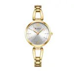 CURREN 9092 Stainless Steel Luxury Quartz Wristwatch for Women – Dial Color: White, Strap Color: Gold  – Thumbnail 1