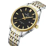 Naviforce NF8039 Luxury Stainless Steel Quartz Analog Casual Couple Watch – Dial Color: Black, Strap Color: Gold  – Thumbnail 2