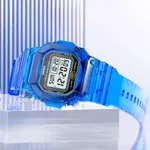 SKMEI 1999 Dual Time Chronograph PU Leather Kid's Watch – Dial Color: White, Strap Color: Blue – Thumbnail 3
