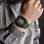Naviforce NF7105 Comfortable Silicone Strap Multifunctional Chronograph Sports Men's Watch – Dial Color: Green, Strap Color: Green  – Thumbnail 5